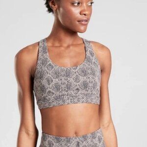 Athleta Ultimate Snake Print Sports Bra A-C - Size MEDIUM